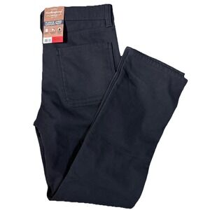Weatherproof Vintage Fleece Lined Canvas Black Pant Mens Relaxed Fit 34x32 NWT